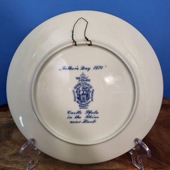Bareuther 1970 Fathers Day Plate 100 Year Commemorative Vatertag Bavaria - Picture 5 of 7